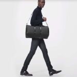 Louis Vuitton Unisex LV Keepall Bandoulière 50 Black Taurillon Monogram Cowhide Leather - immagine 13