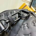 Louis Vuitton Unisex LV Keepall Bandoulière 50 Black Taurillon Monogram Cowhide Leather - immagine 6