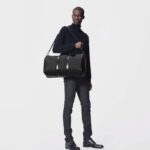 Louis Vuitton Unisex LV Keepall Bandoulière 50 Black Taurillon Monogram Cowhide Leather - immagine 11