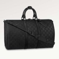 Louis Vuitton Unisex LV Keepall Bandoulière 50 Black Taurillon Monogram Cowhide Leather (7)