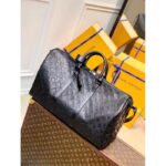 Louis Vuitton Unisex LV Keepall Bandoulière 50 Black Taurillon Monogram Cowhide Leather - immagine 2