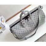 Louis Vuitton Unisex LV Keepall Bandoulière 50 Travel Bag Anthracite Gray Monogram Shadow Calf Leather - immagine 3
