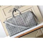 Louis Vuitton Unisex LV Keepall Bandoulière 50 Travel Bag Anthracite Gray Monogram Shadow Calf Leather - immagine 2
