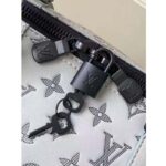 Louis Vuitton Unisex LV Keepall Bandoulière 50 Travel Bag Anthracite Gray Monogram Shadow Calf Leather - immagine 9