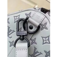 Louis Vuitton Unisex LV Keepall Bandoulière 50 Travel Bag Anthracite Gray Monogram Shadow Calf Leather (4)