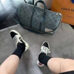 Louis Vuitton Unisex LV Keepall Bandoulière 50 Travel Bag Monogram Washed Denim Coated Canvas - Image 11