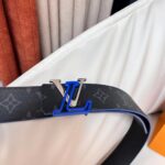 Louis Vuitton Unisex LV Line 40mm Reversible Belt Blue Monogram Eclipse Noir Coated Canvas - Imagen 7