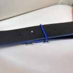 Louis Vuitton Unisex LV Line 40mm Reversible Belt Blue Monogram Eclipse Noir Coated Canvas - Imagen 6