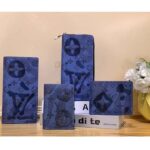 Louis Vuitton Unisex LV Pocket Organizer Abyss Blue Monogram Aquagarden Coated Canvas - immagine 9