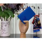 Louis Vuitton Unisex LV Pocket Organizer Bright Blue Cowhide Leather 3 Card Slots - Image 2
