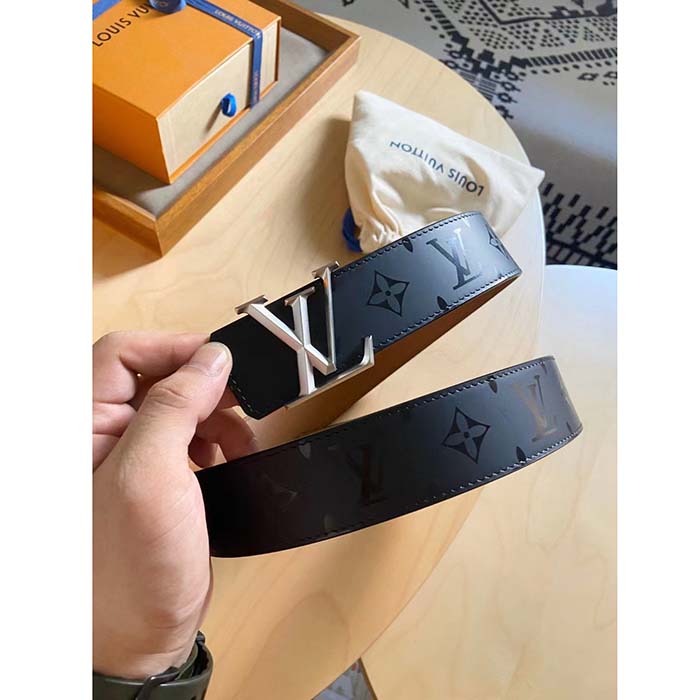 Louis Vuitton Unisex LV Pyramide 40 MM Reversible Calf Leather Monogram Illusion Strap (1)