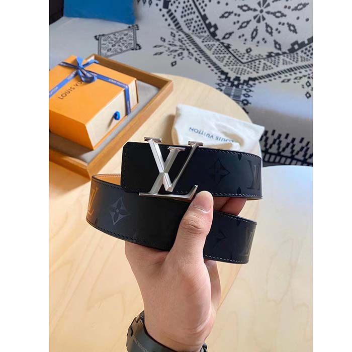 Louis Vuitton Unisex LV Pyramide 40 MM Reversible Calf Leather Monogram Illusion Strap (5)