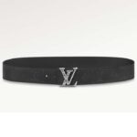 Louis Vuitton Unisex LV Shadow 40 MM Reversible Belt Black Monogram Shadow Smooth Leather
