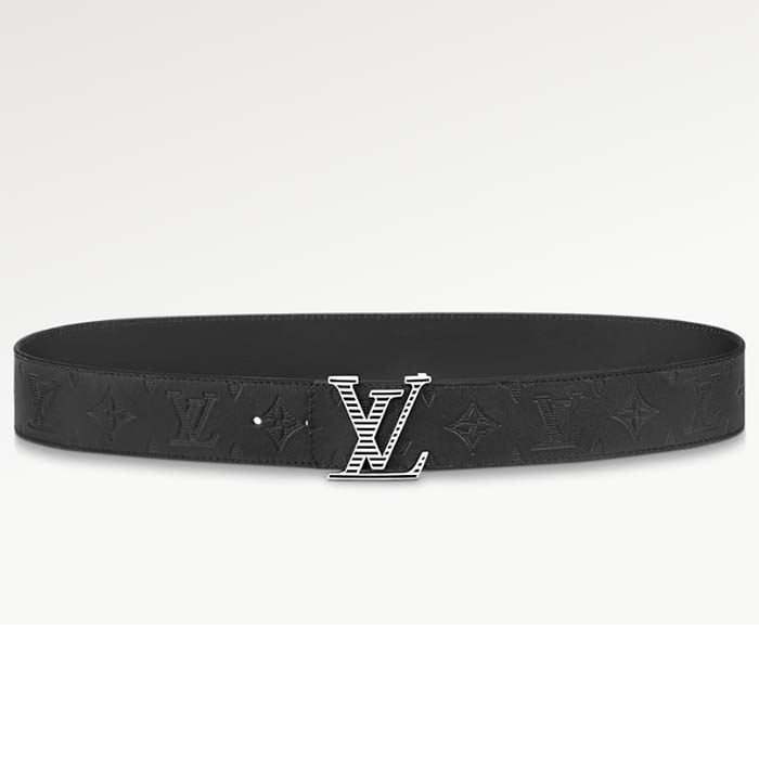 Louis Vuitton Unisex LV Shadow 40 MM Reversible Belt Black Monogram Shadow Smooth Leather