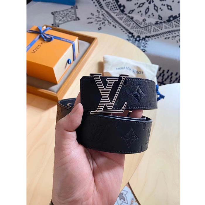 Louis Vuitton Unisex LV Shadow 40 MM Reversible Belt Black Monogram Shadow Smooth Leather (7)