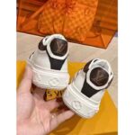 Louis Vuitton Unisex LV Time Out Sneaker White Calf Leather Patent Monogram Canvas – Image 5