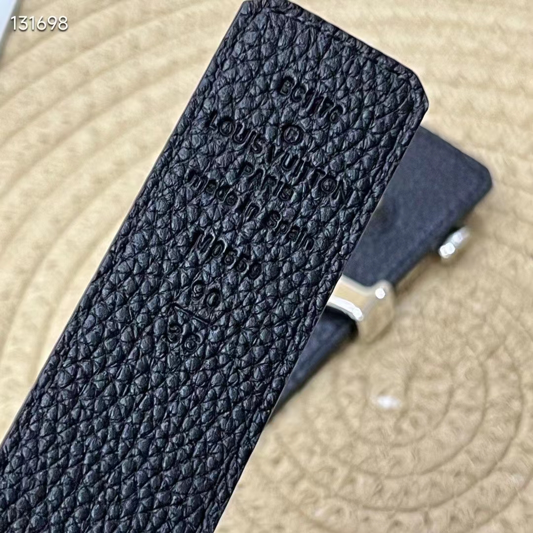 Louis Vuitton Unisex LV x YK LV Initiales 30 MM Reversible Infinity Dots Belt Black Leather (9)