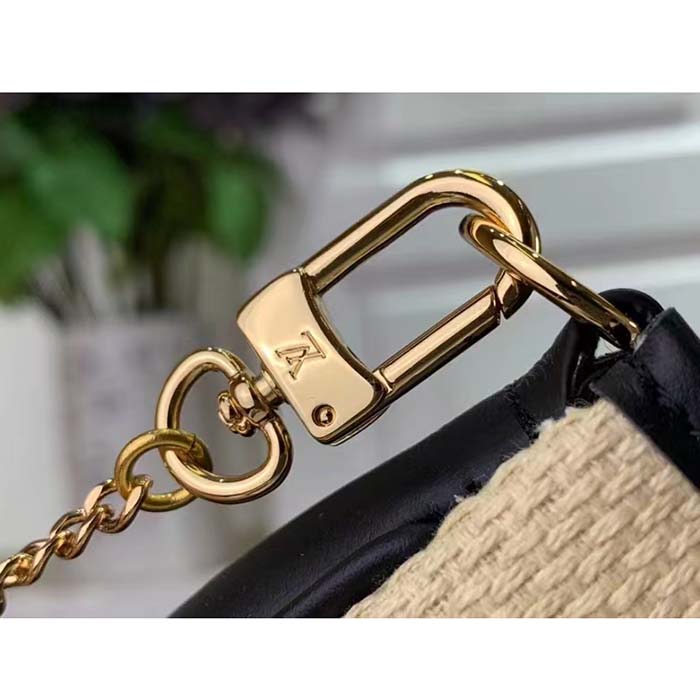 Louis Vuitton Unisex Mini Pochette Accessoires Black Lotus Cotton Cowhide Zip Closure (1)