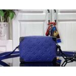 Louis Vuitton Unisex Mini Soft Trunk Racing Blue Embossed Taurillon Monogram Cowhide Leather - Imagen 4