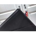 Louis Vuitton Unisex Multiple Wallet Black Grained Cowhide Leather Textile Lining - Image 8