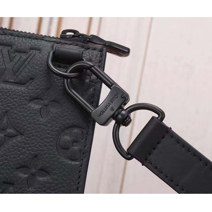 Louis Vuitton Unisex Sac Plat NV Black Embossed Taurillon Monogram Cowhide Leather (10)