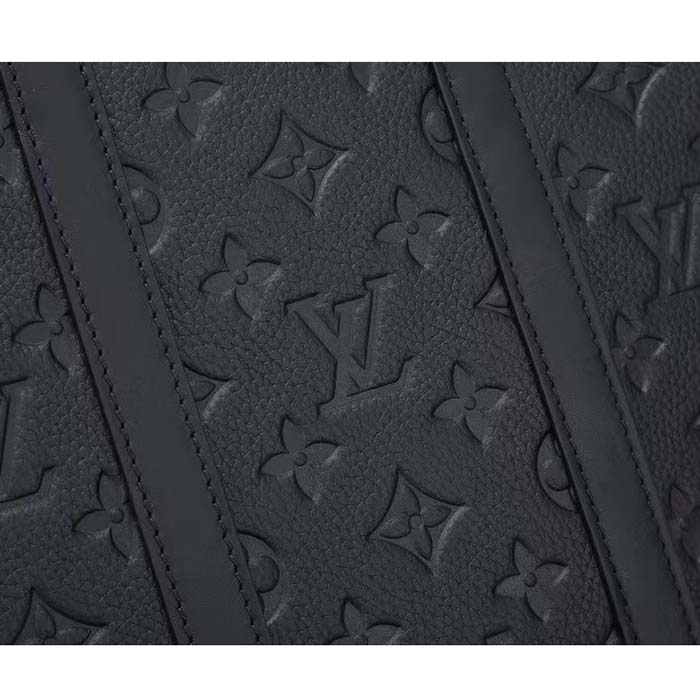 Louis Vuitton Unisex Sac Plat NV Black Embossed Taurillon Monogram Cowhide Leather (4)