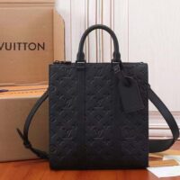 Louis Vuitton Unisex Sac Plat NV Black Embossed Taurillon Monogram Cowhide Leather (1)