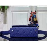 Louis Vuitton Unisex Steamer Wearable Wallet Racing Blue Embossed Taurillon Monogram Cowhide Leather - Image 6