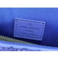 Louis Vuitton Unisex Steamer Wearable Wallet Racing Blue Embossed Taurillon Monogram Cowhide Leather (5)