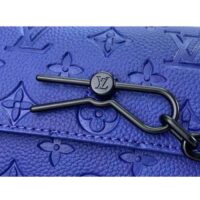 Louis Vuitton Unisex Steamer Wearable Wallet Racing Blue Embossed Taurillon Monogram Cowhide Leather (5)