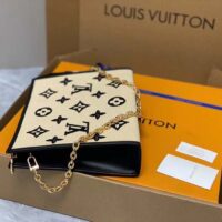 Louis Vuitton Unisex Toiletry Pouch On Chain Black Lotus Cotton Cowhide Leather (2)