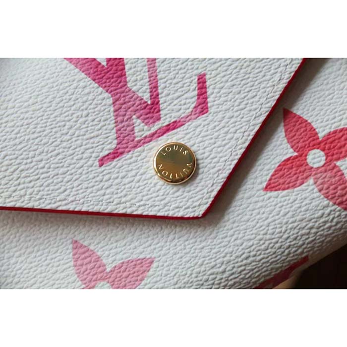 Louis Vuitton Unisex Victorine Wallet Pink Monogram Coated Canvas Bill Pocket (6)