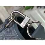 Louis Vuitton Unisex Weekend Tote NM Monogram Washed Denim Coated Canvas Cowhide Leather - Imagen 9