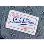 Louis Vuitton Unisex Weekend Tote NM Monogram Washed Denim Coated Canvas Cowhide Leather - Imagen 7