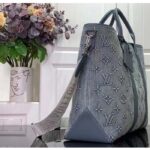 Louis Vuitton Unisex Weekend Tote NM Monogram Washed Denim Coated Canvas Cowhide Leather - Imagen 4