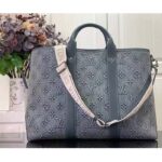 Louis Vuitton Unisex Weekend Tote NM Monogram Washed Denim Coated Canvas Cowhide Leather - Imagen 3