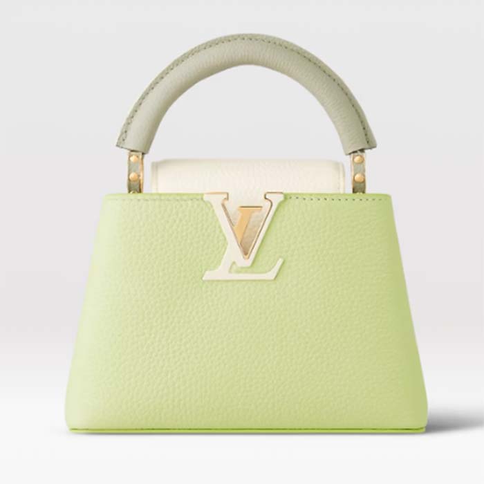 Louis Vuitton Women Capucines Mini Green Taurillon Cowhide Leather Gold-Color Hardware