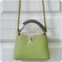 Louis Vuitton Women Capucines Mini Green Taurillon Cowhide Leather Gold-Color Hardware (10)