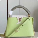 Louis Vuitton Women Capucines Mini Green Taurillon Cowhide Leather Gold-Color Hardware - immagine 3