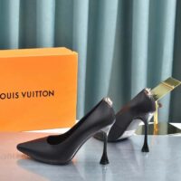Louis Vuitton Women LV Blossom Pump Black Lambskin Leather Outsole 7.5 CM Heel (1)