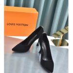 Louis Vuitton Women LV Blossom Pump Black Lambskin Leather Outsole 9.5 CM Heel - Imagen 2