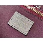 Louis Vuitton Women LV Neverfull MM Carryall Tote Tourterelle Gray Embossed Grained Cowhide - Image 11