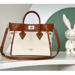 Louis Vuitton Women LV On My Side MM Tan Canvas Smooth Cowhide Leather - Imagen 2