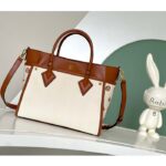 Louis Vuitton Women LV On My Side MM Tan Canvas Smooth Cowhide Leather - Imagen 3