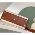 Louis Vuitton Women LV On My Side MM Tan Canvas Smooth Cowhide Leather - Imagen 5