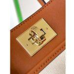 Louis Vuitton Women LV On My Side MM Tan Canvas Smooth Cowhide Leather - Imagen 7