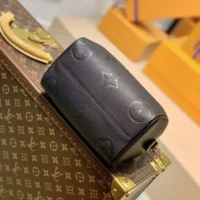 Louis Vuitton Women LV Speedy Bandoulière 20 Black Embossed Grained Cowhide Leather (6)