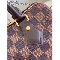 Louis Vuitton Women LV Speedy Bandoulière 20 Damier Ebene Coated Canvas Cowhide Leather (11)