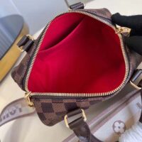 Louis Vuitton Women LV Speedy Bandoulière 20 Damier Ebene Coated Canvas Cowhide Leather (11)