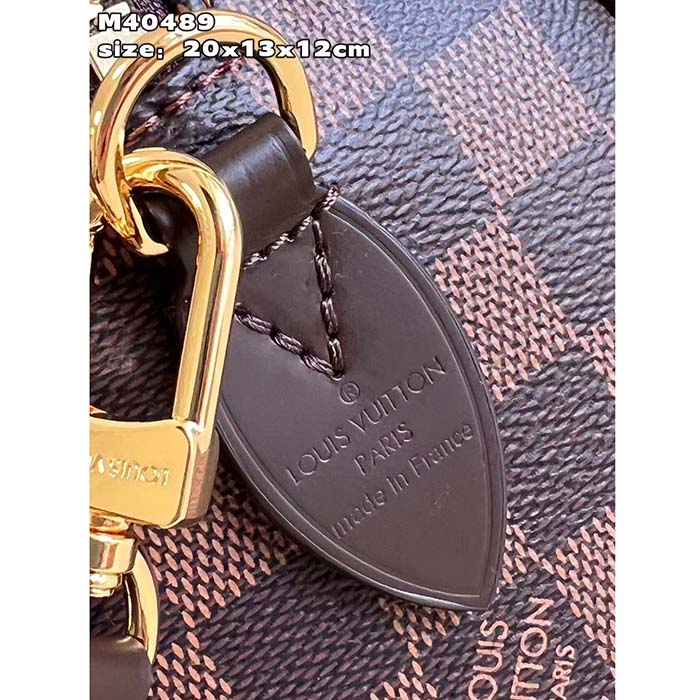 Louis Vuitton Women LV Speedy Bandoulière 20 Damier Ebene Coated Canvas Cowhide Leather (6)